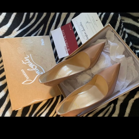 Christian Louboutin (Red Bottoms) So Kate 120 Patent Nude Size 40 - Picture 6 of 9